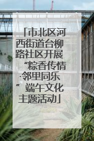 市北区河西街道台柳路社区开展“粽香传情·邻里同乐”端午文化主题活动