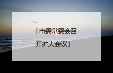 市委常委会召开扩大会议