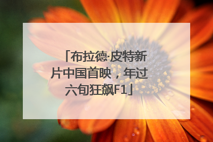 布拉德·皮特新片中国首映，年过六旬狂飙F1