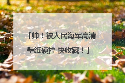 帅！被人民海军高清壁纸硬控 快收藏！