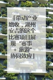 带动产业增收，湖州安吉的这个比赛项目展现“赛事 + 旅游”协同效应