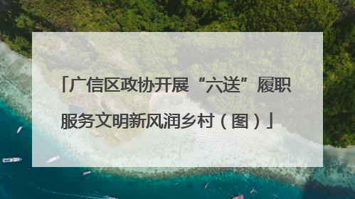 广信区政协开展“六送”履职服务文明新风润乡村（图）