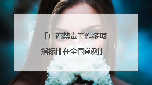广西禁毒工作多项指标排在全国前列