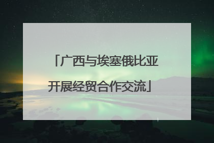 广西与埃塞俄比亚开展经贸合作交流