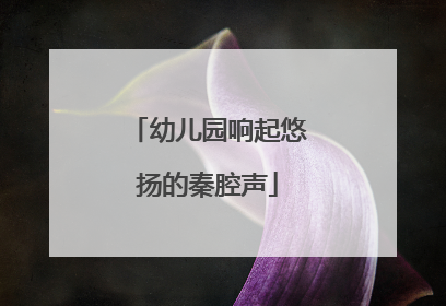 幼儿园响起悠扬的秦腔声