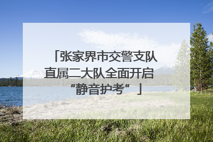 张家界市交警支队直属二大队全面开启“静音护考”