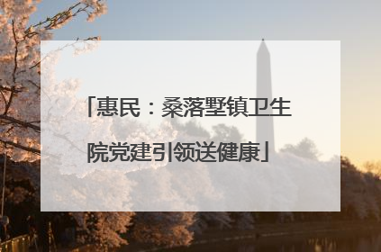 惠民：桑落墅镇卫生院党建引领送健康