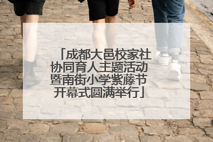 成都大邑校家社协同育人主题活动暨南街小学紫藤节开幕式圆满举行