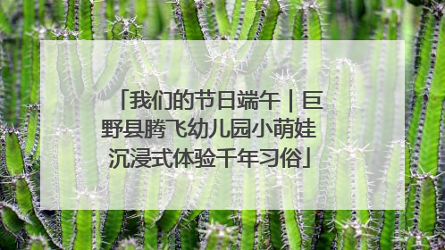 我们的节日端午｜巨野县腾飞幼儿园小萌娃沉浸式体验千年习俗