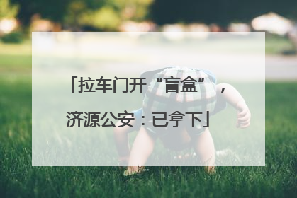 拉车门开“盲盒”，济源公安：已拿下