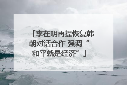李在明再提恢复韩朝对话合作 强调“和平就是经济”