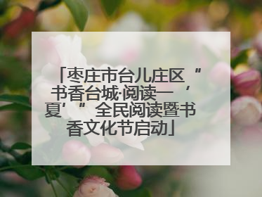 枣庄市台儿庄区“书香台城·阅读一‘夏’”全民阅读暨书香文化节启动