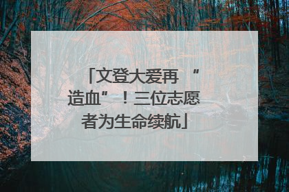 文登大爱再 “造血”！三位志愿者为生命续航