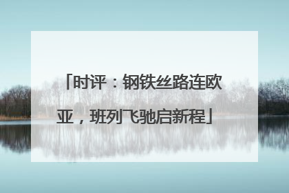 时评：钢铁丝路连欧亚，班列飞驰启新程