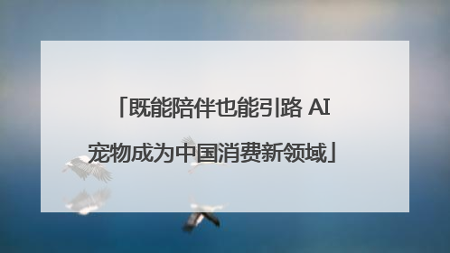 既能陪伴也能引路 AI宠物成为中国消费新领域