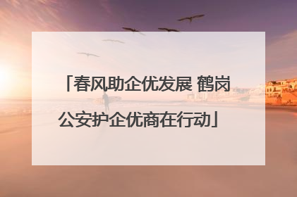 春风助企优发展 鹤岗公安护企优商在行动
