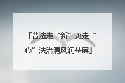 普法走“新”更走“心”法治清风润基层