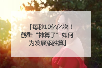 每秒10亿亿次！鹤壁“神算子”如何为发展添胜算