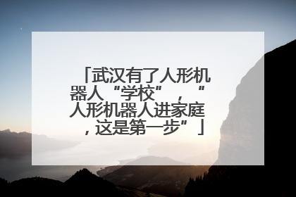 武汉有了人形机器人“学校”，“人形机器人进家庭，这是第一步”