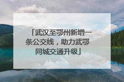 武汉至鄂州新增一条公交线，助力武鄂同城交通升级