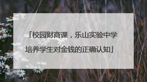 校园财商课，乐山实验中学培养学生对金钱的正确认知
