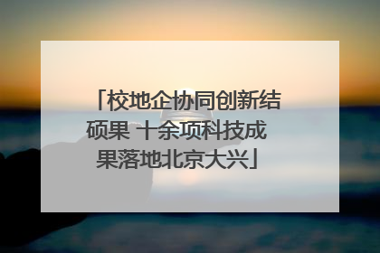 校地企协同创新结硕果 十余项科技成果落地北京大兴