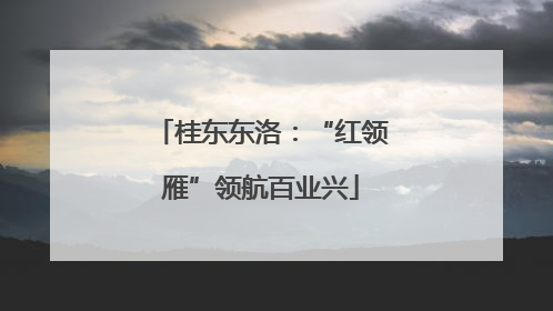 桂东东洛：“红领雁”领航百业兴