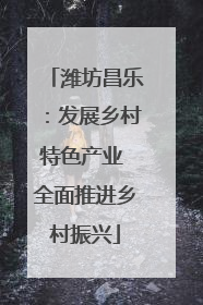 潍坊昌乐：发展乡村特色产业 全面推进乡村振兴