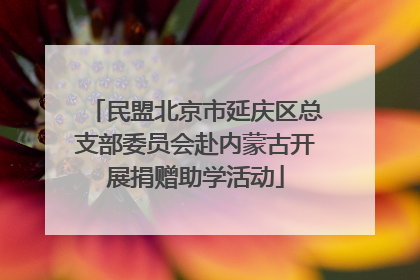 民盟北京市延庆区总支部委员会赴内蒙古开展捐赠助学活动