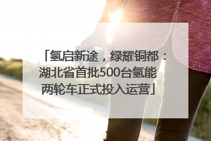 氢启新途，绿耀铜都：湖北省首批500台氢能两轮车正式投入运营
