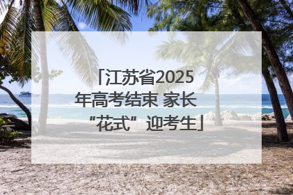 江苏省2025年高考结束 家长“花式”迎考生