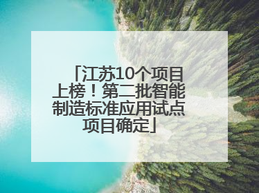 江苏10个项目上榜！第二批智能制造标准应用试点项目确定