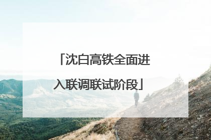 沈白高铁全面进入联调联试阶段