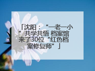 沈阳：“一老一小”共学共悟 档案馆来了30位“红色档案修复师”