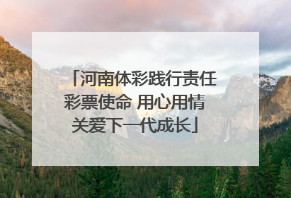河南体彩践行责任彩票使命 用心用情关爱下一代成长