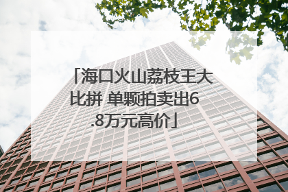 海口火山荔枝王大比拼 单颗拍卖出6.8万元高价