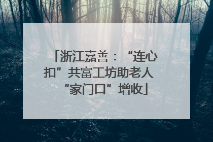 浙江嘉善：“连心扣”共富工坊助老人“家门口”增收
