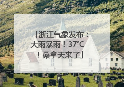 浙江气象发布：大雨暴雨！37℃！桑拿天来了