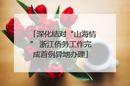 深化结对“山海情” 浙江侨务工作完成首例异地办理