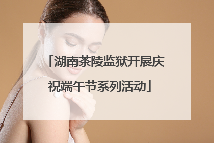 湖南茶陵监狱开展庆祝端午节系列活动
