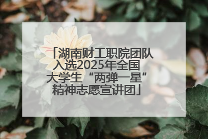 湖南财工职院团队入选2025年全国大学生“两弹一星”精神志愿宣讲团