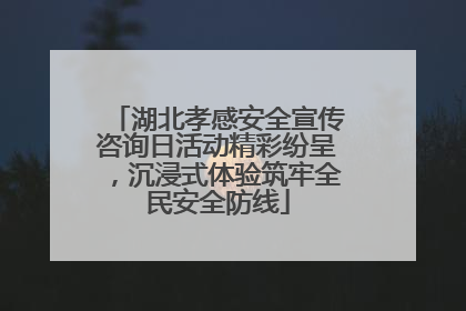 湖北孝感安全宣传咨询日活动精彩纷呈，沉浸式体验筑牢全民安全防线