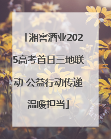 湘窖酒业2025高考首日三地联动 公益行动传递温暖担当