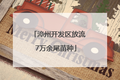 漳州开发区放流7万余尾苗种