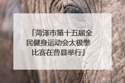 菏泽市第十五届全民健身运动会太极拳比赛在曹县举行