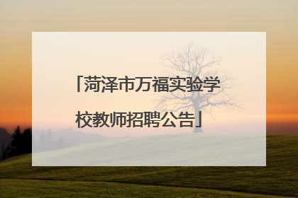 菏泽市万福实验学校教师招聘公告
