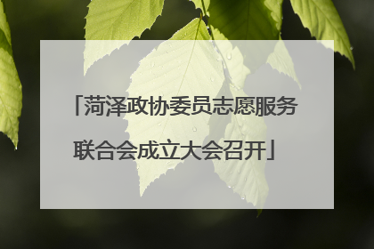 菏泽政协委员志愿服务联合会成立大会召开