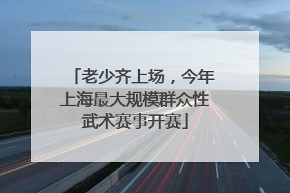 老少齐上场，今年上海最大规模群众性武术赛事开赛