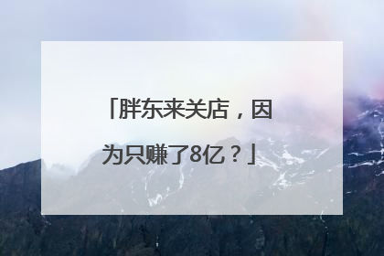 胖东来关店，因为只赚了8亿？