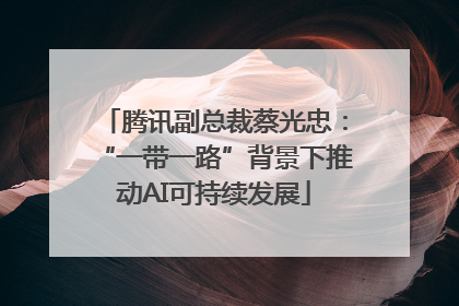 腾讯副总裁蔡光忠：“一带一路”背景下推动AI可持续发展